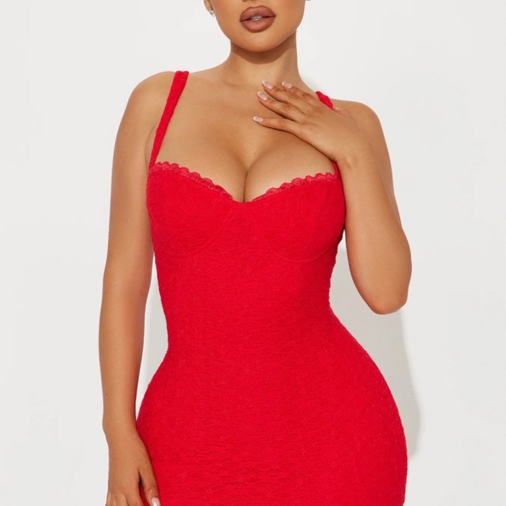 Fashion Nova Red Maxi Dress